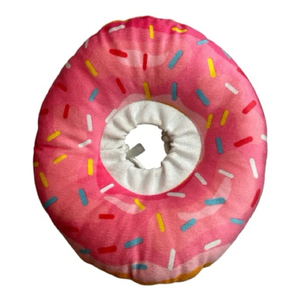 Soft Cat Recovery Collar Pink Sprinkle adjustable cat cone collar.
